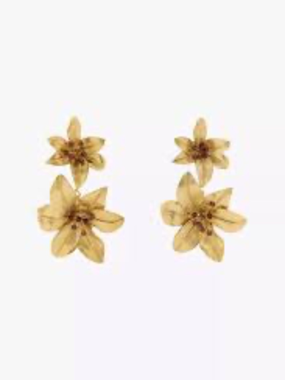 NWT Zara Embossed Flower Earrings